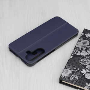 Husa pentru Samsung Galaxy A36 5G tip carte, Skyddar Eco View Leather - Albastru - Img 2