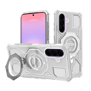 Husa pentru Samsung Galaxy A37 5G, Antisoc, SKYDDAR INOVATION, Carbon Shield PRO, Magsafe, set cu sticker, Alb