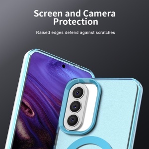 Husa pentru Samsung Galaxy A37 5G, MagSafe, Antisoc, set cu sticker, CandyCase, Albastru - Img 4