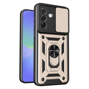 Husa pentru Samsung Galaxy A37 5G, SKYDDAR INNOVATION, CamShield, Inel magnetic, set cu sticker, Auriu - Img 2