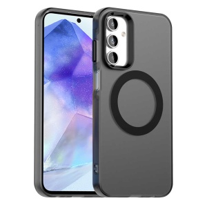 Husa pentru Samsung Galaxy A55 5G, MagSafe, Antisoc, set cu sticker, CandyCase, Negru
