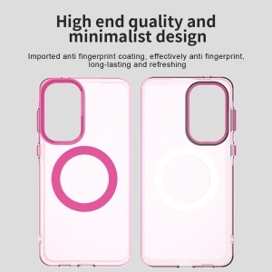 Husa pentru Samsung Galaxy A57 5G, MagSafe, Antisoc, set cu sticker, CandyCase, Roz - Img 6