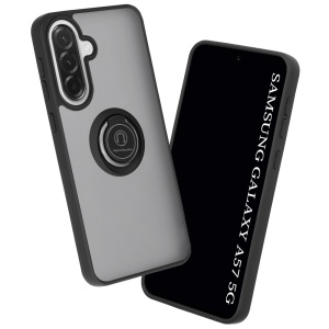 Husa pentru Samsung Galaxy A57 5G, SKYDDAR INNOVATION, Glinth cu Inel Rotativ 360° Magnetic, set cu sticker, Negru