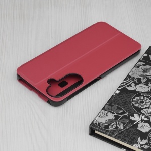 Husa pentru Samsung Galaxy A57 5G, tip carte, set cu sticker, eFold, Rosu - Img 5