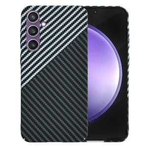 Husa pentru Samsung Galaxy S23 FE, SKYDDAR INNOVATION, textura carbon, Carbonite FiberShell, set cu sticker, Gri,