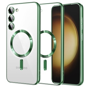 Husa pentru Samsung Galaxy S23 Plus, SKYDDAR INNOVATION, Luxury Shield Magsafe, Protectie Antisoc, set cu sticker, Verde deschis