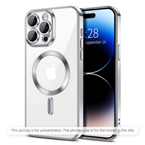 Husa pentru Samsung Galaxy S25 FE, Protectie Antisoc, MagSafe, set cu sticker, Luxury Shield, Argintiu