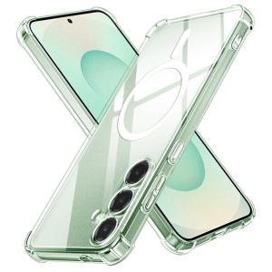Husa pentru Samsung Galaxy S25 Plus, SKYDDAR INNOVATION, Shockproof MagSafe, Transparenta, set cu sticker - Img 1