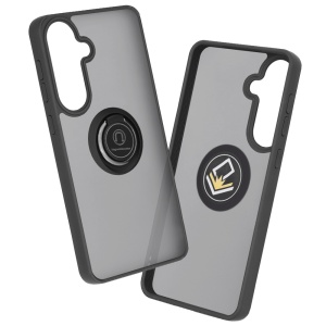 Husa pentru Samsung Galaxy S26 Edge, SKYDDAR INNOVATION, Glinth cu Inel Rotativ 360° Magnetic, set cu sticker, Negru  - Img 8