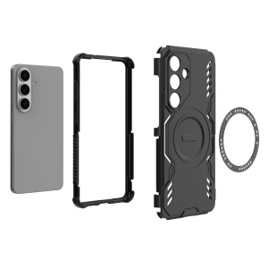 Husa pentru Samsung Galaxy S26 Edge, SKYDDAR INOVATION, ArmorMag, Magsafe, set cu sticker, Negru - Img 6