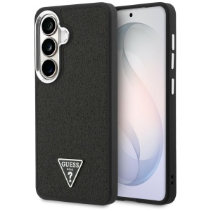Husa pentru Samsung Galaxy S26, Fixed Glitter Triangle Logo MagSafe, Guess, Negru