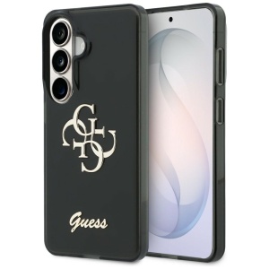 Husa pentru Samsung Galaxy S26, IML Big Metal 4G Script, Guess, Negru