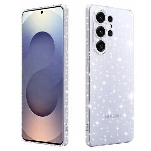 Husa pentru Samsung Galaxy S26 Ultra, SKYDDAR INNOVATION, SparkleSkin din Silicon TPU cu Sclipici, Design Elegant, set cu sticker, Transparenta