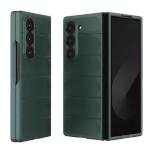 Husa pentru Samsung Galaxy Z Fold6, SKYDDAR INNOVATION, Magic Shield, din Silicon Mat, set cu sticker, Verde