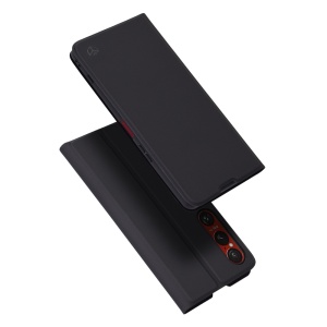 Husa pentru Sony Xperia 1 VI, SKYDDAR INNOVATION, Magskin Book, tip Carte cu Portofel Interior, set cu sticker, Negru