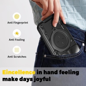 Husa pentru Xiaomi 15T Pro, SKYDDAR INNOVATION, CamGuard Pro, Inel Magnetic, Protectie Camera, set cu sticker, Albastru - Img 4