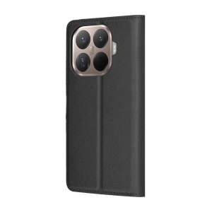 Husa pentru Xiaomi 15T Pro, SKYDDAR INNOVATION, Leather Folio tip Carte, cu Portofel Interior, Finisaje Premium, set cu sticker, Negru - Img 6