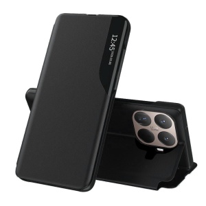 Husa pentru Xiaomi 15T Pro, tip carte, set cu sticker, eFold, Negru