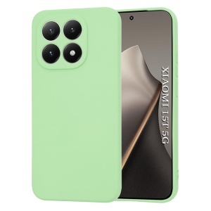 Husa pentru Xiaomi 15T, SKYDDAR INNOVATION, din Silicon Catifelat, SoftElegance, set cu sticker, Verde deschis