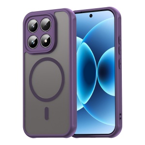 Husa pentru Xiaomi 17 Finisaje Premium, Antisoc, Magsafe, set cu sticker, HaloFrost MagSafe II, Mov