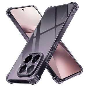 Husa pentru Xiaomi 17T din Silicon Slim, Margini Antisoc, set cu sticker, Shockproof Clear Silicone, Fumuriu