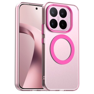 Husa pentru Xiaomi 17T, MagSafe, Antisoc, Margini ridicate, Mat, set cu sticker, CandyCase, Roz