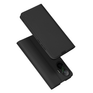 Husa pentru Xiaomi Poco F7 tip Carte Magnetic cu Portofel Interior, set cu sticker, Magskin Book, Negru
