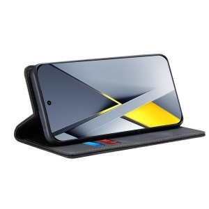 Husa pentru Xiaomi Poco F8 Pro, SKYDDAR INNOVATION, Confy Cover tip Carte din piele Eco Premium, cu Portofel Interior, set cu sticker, Negru - Img 2
