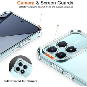 Husa pentru Xiaomi Poco F8 Pro, SKYDDAR INNOVATION, Shockproof Clear Silicone, Silicon Slim, set cu sticker, Transparenta - Img 3