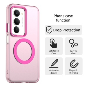 Husa pentru Xiaomi Redmi 15 5G / Redmi 15 4G, MagSafe, Antisoc, set cu sticker, CandyCase, Roz - Img 4