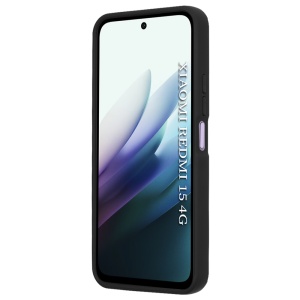 Husa pentru Xiaomi Redmi 15 5G / Redmi 15 4G, SKYDDAR INNOVATION, Glinth cu Inel Rotativ 360° Magnetic, set cu sticker, Negru  - Img 3