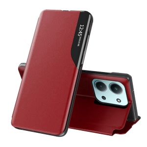 Husa pentru Xiaomi Redmi 15C 4G / Poco C85 4G / Redmi 15C 5G, tip carte, set cu sticker, eFold, Rosu