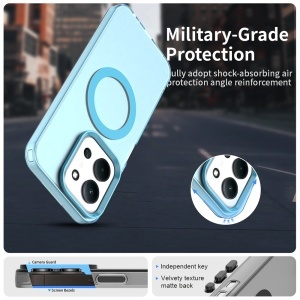 Husa pentru Xiaomi Redmi 15C 5G, MagSafe, Antisoc, set cu sticker, CandyCase, Albastru - Img 4