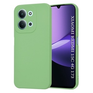 Husa pentru Xiaomi Redmi 15C 5G, SKYDDAR INNOVATION, din Silicon Catifelat, SoftElegance, set cu sticker, Verde deschis