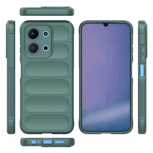 Husa pentru Xiaomi Redmi 15C 5G, SKYDDAR INNOVATION, Magic Shield, din Silicon Mat, set cu sticker, Verde - Img 2