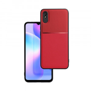 Husa pentru Xiaomi Redmi 9A din silicon, anti soc, flexibila, set cu sticker, Noble, Rosu