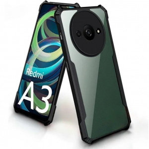 Husa pentru Xiaomi Redmi A3, SKYDDAR INNOVATION, StealthArmor, Antisoc, set cu sticker, Negru