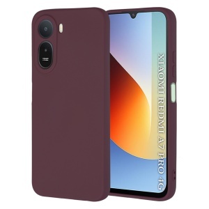Husa pentru Xiaomi Redmi A7 Pro 4G din Silicon Catifelat, Antisoc, set cu sticker, SoftElegance, Bordo