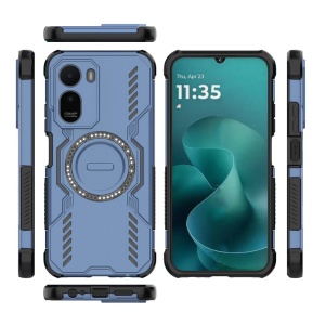 Husa pentru Xiaomi Redmi A7 Pro 4G, Magsafe, Antisoc, Anti zgarieturi, set cu sticker, ArmorMag, Albastru - Img 3