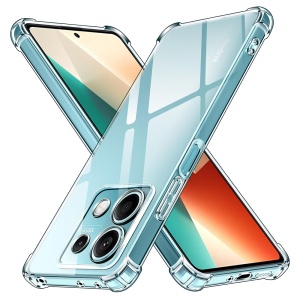 Husa pentru Xiaomi Redmi Note 13 5G , SKYDDAR INNOVATION, Shockproof Clear din Silicon Slim, Transparenta, set cu sticker