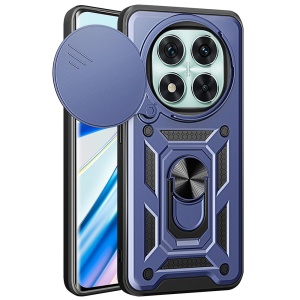 Husa pentru Xiaomi Redmi Note 14 Pro 5G / Poco X7, SKYDDAR INNOVATION, CamShield, Inel magnetic, set cu sticker, Albastru - Img 1