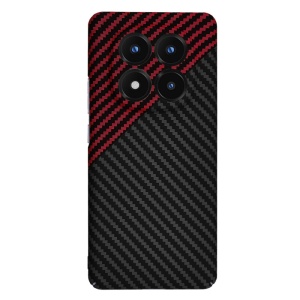 Husa pentru Xiaomi Redmi Note 14 Pro+ 5G, SKYDDAR INNOVATION, Carbonite FiberShell, Rosu inchis, set cu sticker - Img 3