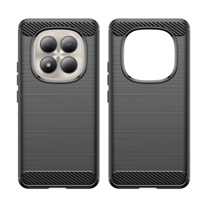 Husa pentru Xiaomi Redmi Note 15 Pro 4G, , din Silicon Slim, cu textura Fibra Carbon, Skyddar Carbon Silicone, set cu sticker, Negru - Img 2