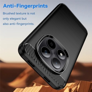 Husa pentru Xiaomi Redmi Note 15 Pro+ 5G, , din Silicon Slim, cu textura Fibra Carbon, Skyddar Carbon Silicone, set cu sticker, Negru - Img 2