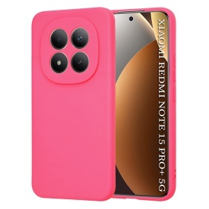 Husa pentru Xiaomi Redmi Note 15 Pro+ 5G / Poco M8 Pro 5G, SKYDDAR INNOVATION, din Silicon Catifelat, SoftElegance, set cu sticker, Fucsia