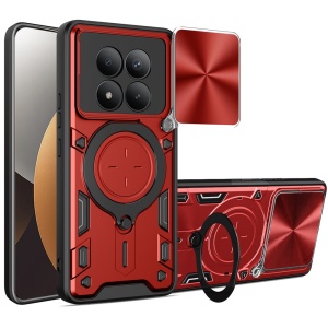 Husa pentru Xiaomi Redmi Note 15 Pro+ 5G / Poco M8 Pro 5G, SKYDDAR INNOVATION, CamGuard Pro, Inel Magnetic, Protectie Camera, set cu sticker, Rosu - Img 2