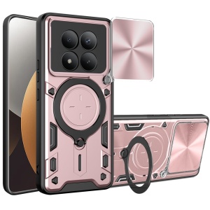 Husa pentru Xiaomi Redmi Note 15 Pro+ 5G / Poco M8 Pro 5G, SKYDDAR INNOVATION, CamGuard Pro, Inel Magnetic, Protectie Camera, set cu sticker, Roz auriu - Img 2