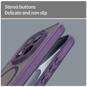 Husa pentru Xiaomi Redmi Note 15 Pro+ 5G / Poco M8 Pro 5G, SKYDDAR INNOVATION, HaloFrost MagSafe II, Antisoc, set cu sticker, Mov - Img 3
