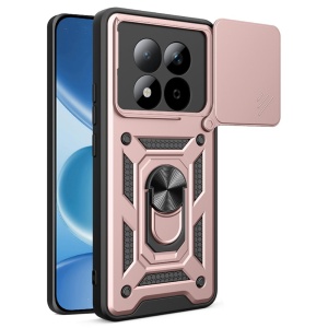 Husa pentru Xiaomi Redmi Note 15 Pro 5G, SKYDDAR INNOVATION, CamShield, Inel magnetic, set cu sticker, Roz