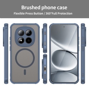 Husa pentru Xiaomi Redmi Note 15 Pro 5G, SKYDDAR INNOVATION, HaloFrost MagSafe II, Antisoc, set cu sticker, Bleumarin - Img 5